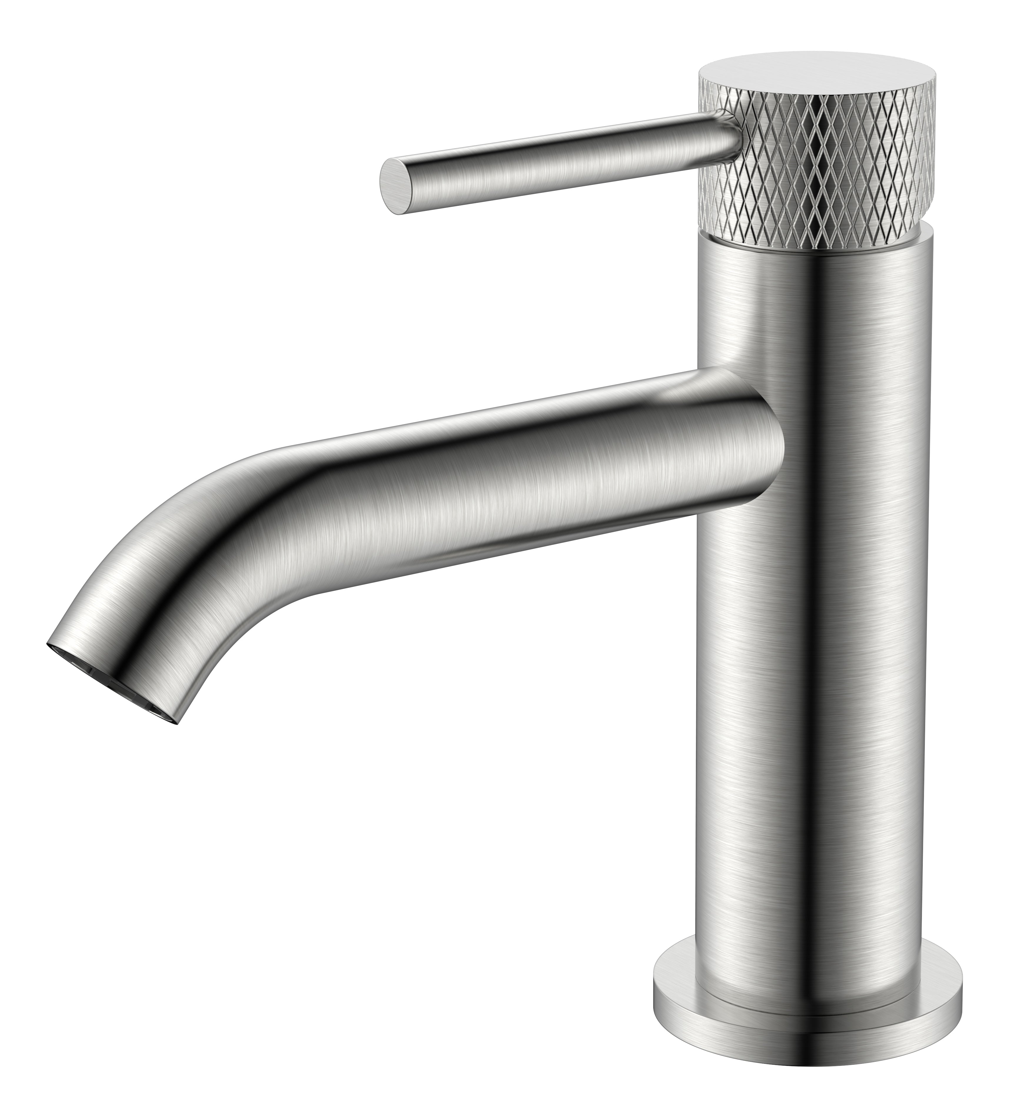Ribbd fonteinkraan 1/2" geborsteld staal PVD – Wiesbaden – Geborsteld Staal – Fonteinkraan | Dealplein