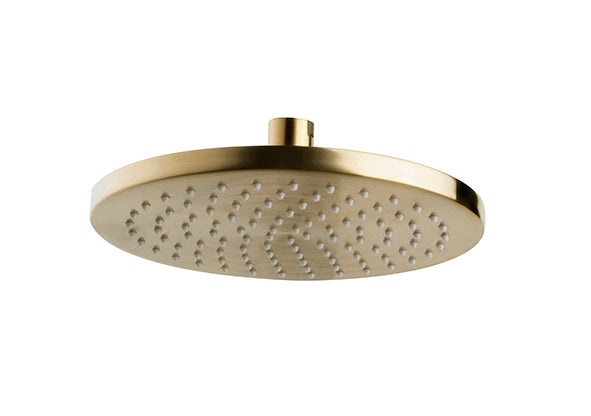 UniMatch hoofddouche rond 20 x 1,2 cm geborsteld messing PVD – Wiesbaden – Geborsteld Messing – Hoofddouche | Dealplein