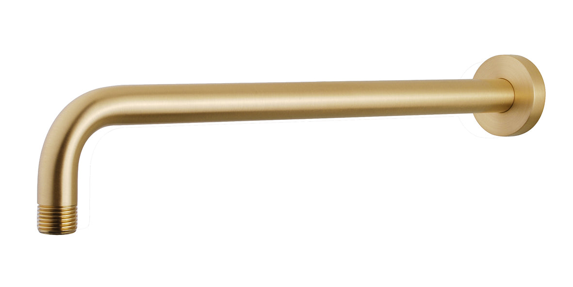 UniMatch douchearm met muurbevestiging 45 cm geborsteld messing PVD – Wiesbaden – Geborsteld Messing – Douchearm | Dealplein