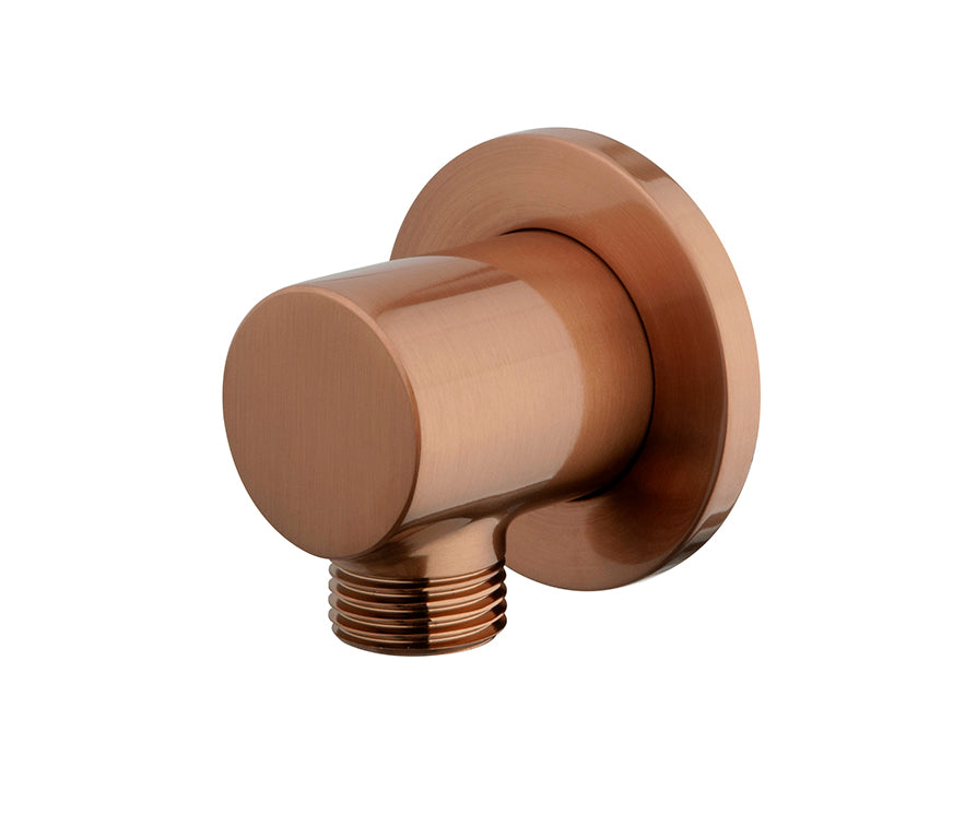 UniMatch wandaansluitbocht rond 1/2" geborsteld brons koper PVD – Wiesbaden – Koper – Wandaansluitbocht | Dealplein