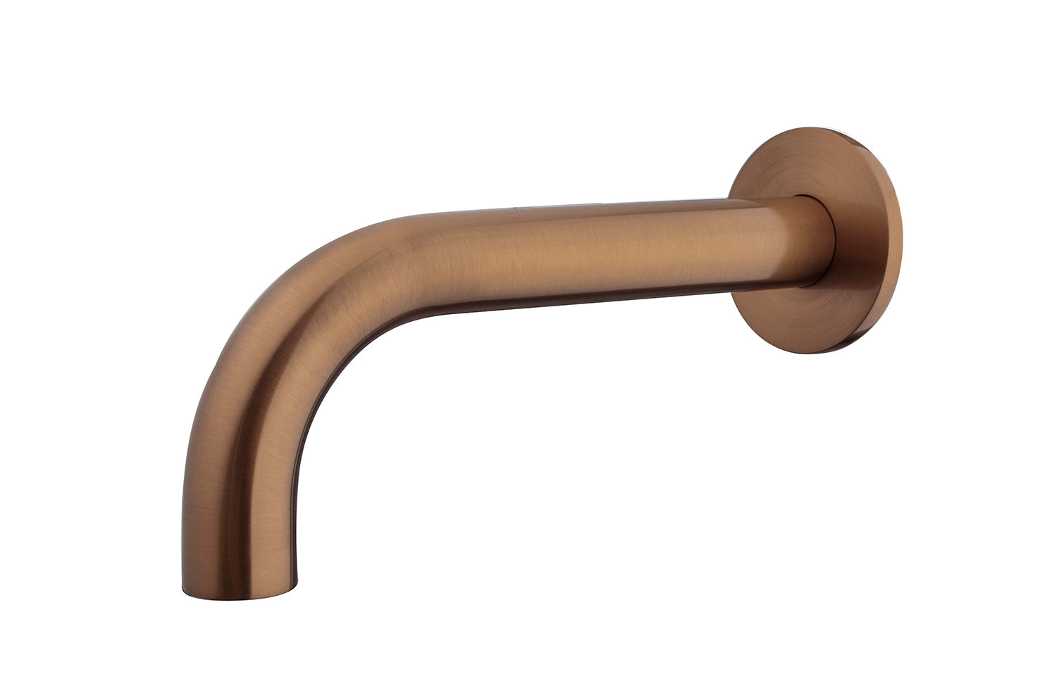 Caral baduitloop rond 20 cm 1/2'' geborsteld brons koper PVD – Wiesbaden – Koper – Badkraan | Dealplein
