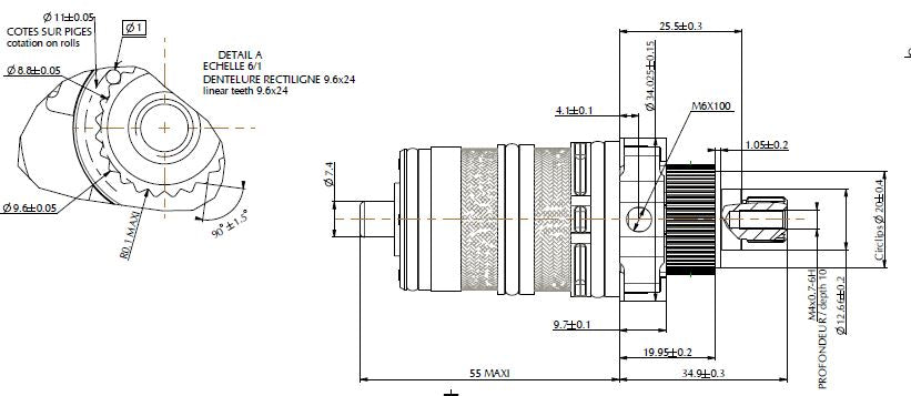 Thermostatisch binnenwerk type 1 maattekening – afmetingen volgens maattekening | Dealplein