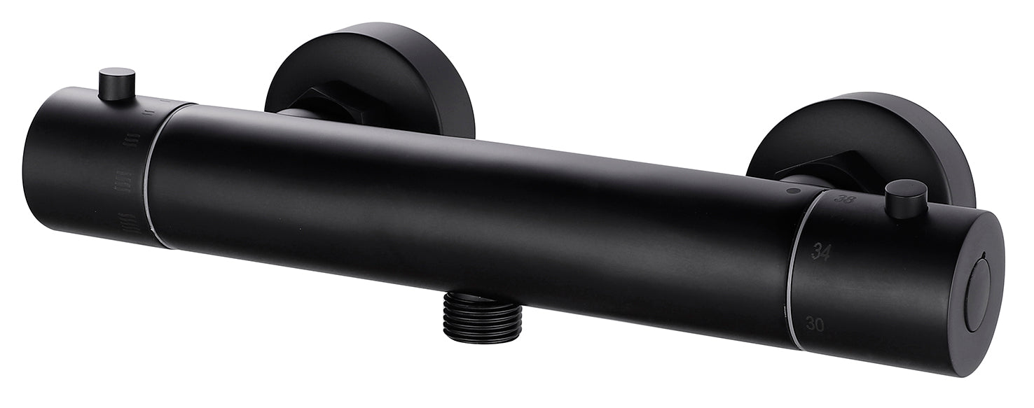 Rio thermostatische douchemengkraan 15 cm mat zwart