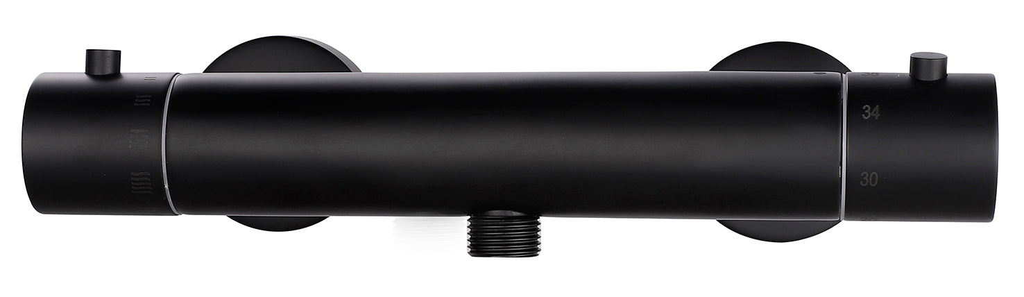 Rio thermostatische douchemengkraan 15 cm mat zwart