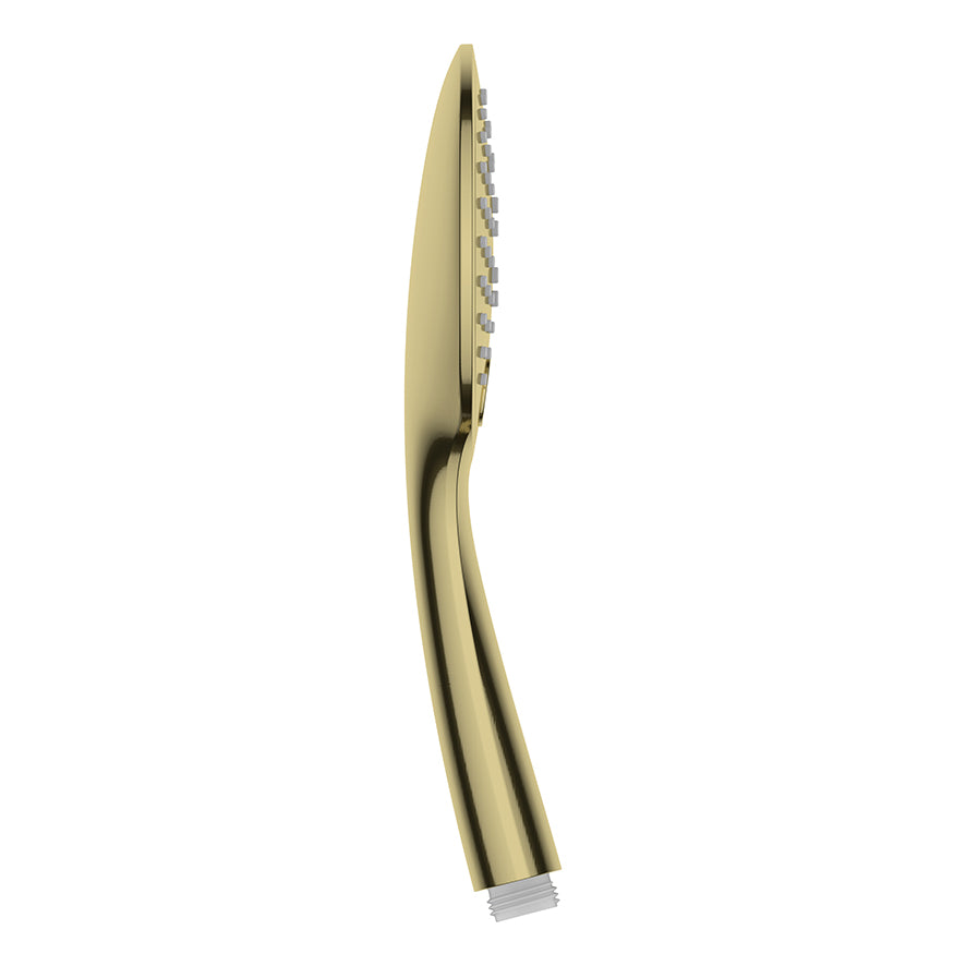 UniMatch handdouche 3 standen Ø 12 cm geborsteld messing PVD – Wiesbaden – Geborsteld Messing – Doucheslang | Dealplein