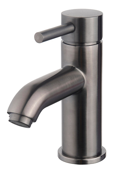 Caral Cadans wastafelkraan laag gunmetal PVD – Wiesbaden – Gun Metal – Wastafelkraan | Dealplein