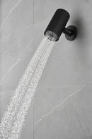 UniMatch Beam hoofddouche rond 1 stand met muurbevestiging mat zwart