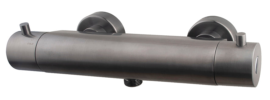 Caral Cool Touch thermostatische douchemengkraan gunmetal PVD – Wiesbaden – Gun Metal – Douchekraan | Dealplein