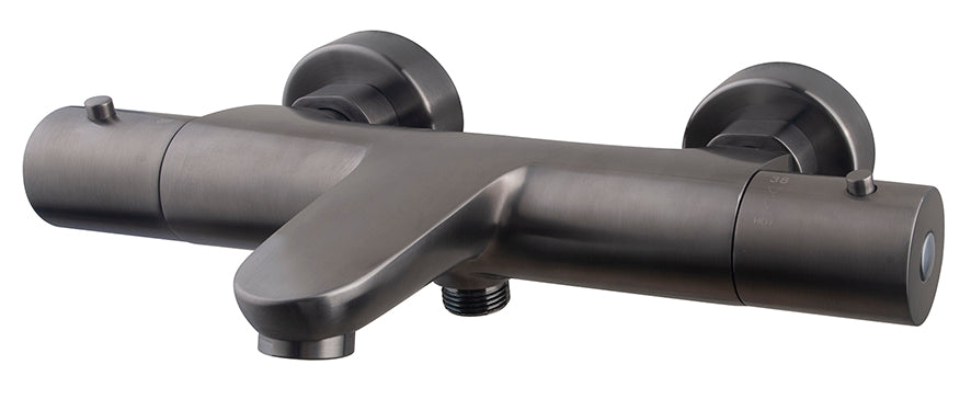 Wiesbaden Caral thermostatische badmengkraan gunmetal PVD