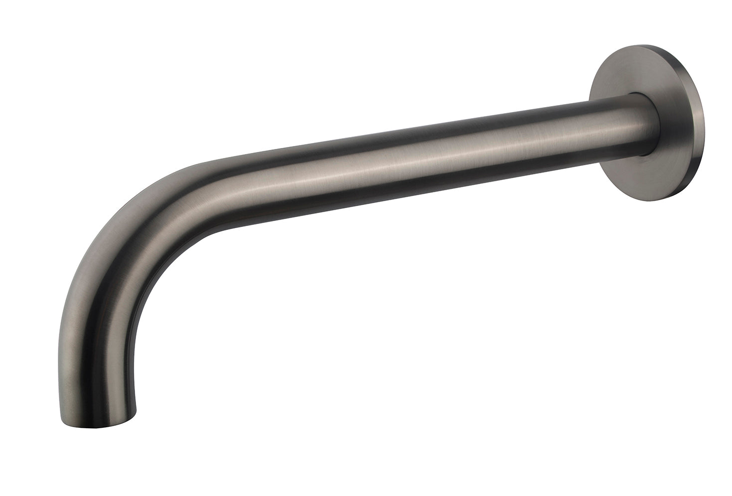 Caral baduitloop rond 25 cm 1/2'' gunmetal PVD – Wiesbaden – Gun Metal – Badkraan | Dealplein