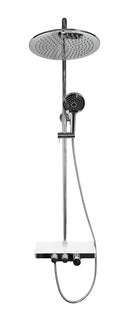 Nuovo thermostatische regendoucheset opbouw met planchet chroom