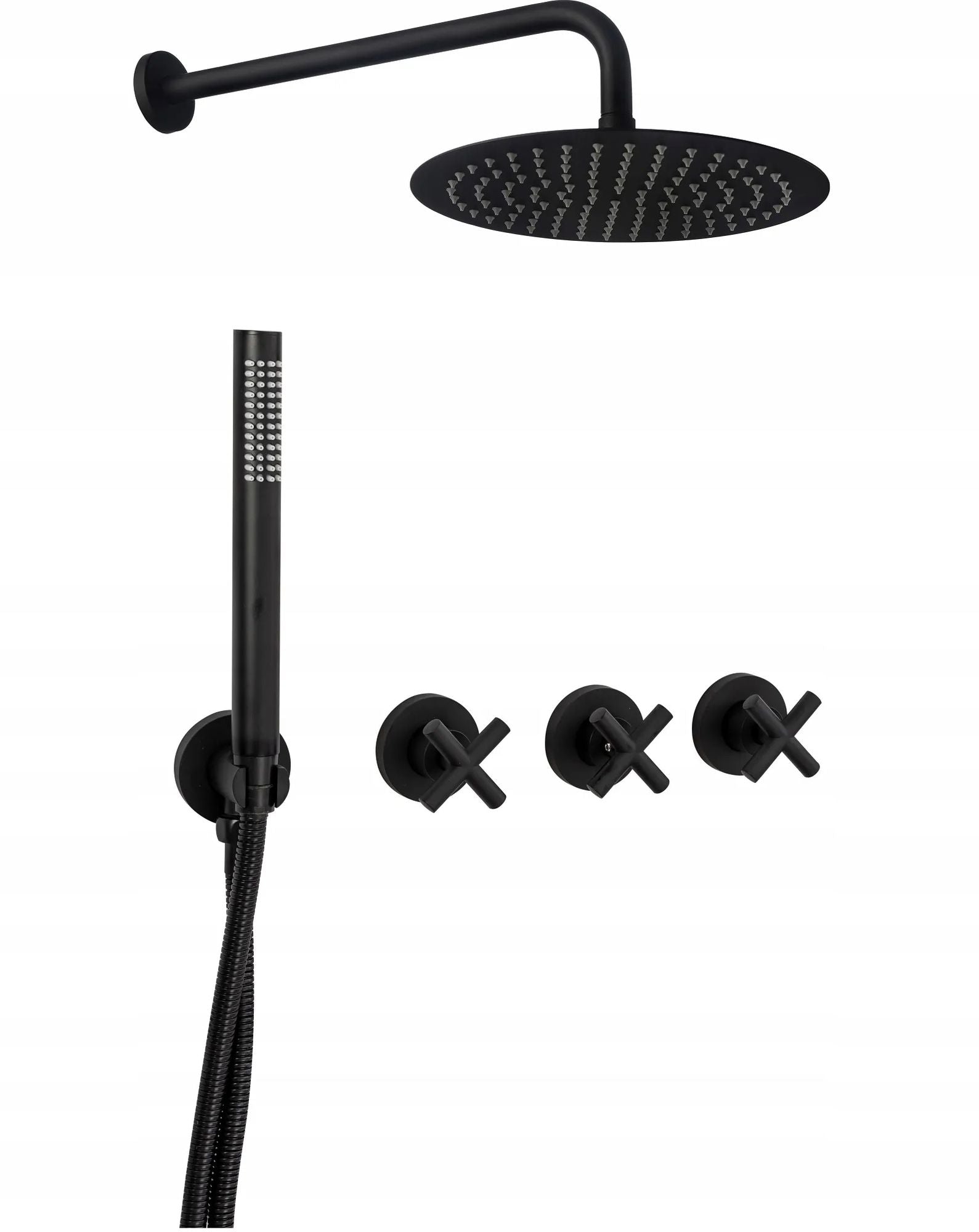 Inbouw Regendoucheset REA Exit Mat Zwart + Box