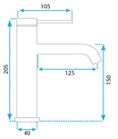 Wastafelkraan Rea Clif Brush Steel Low - View 6