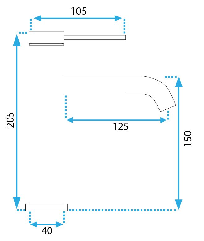 Wastafelkraan Rea Clif Brush Steel Low - View 6