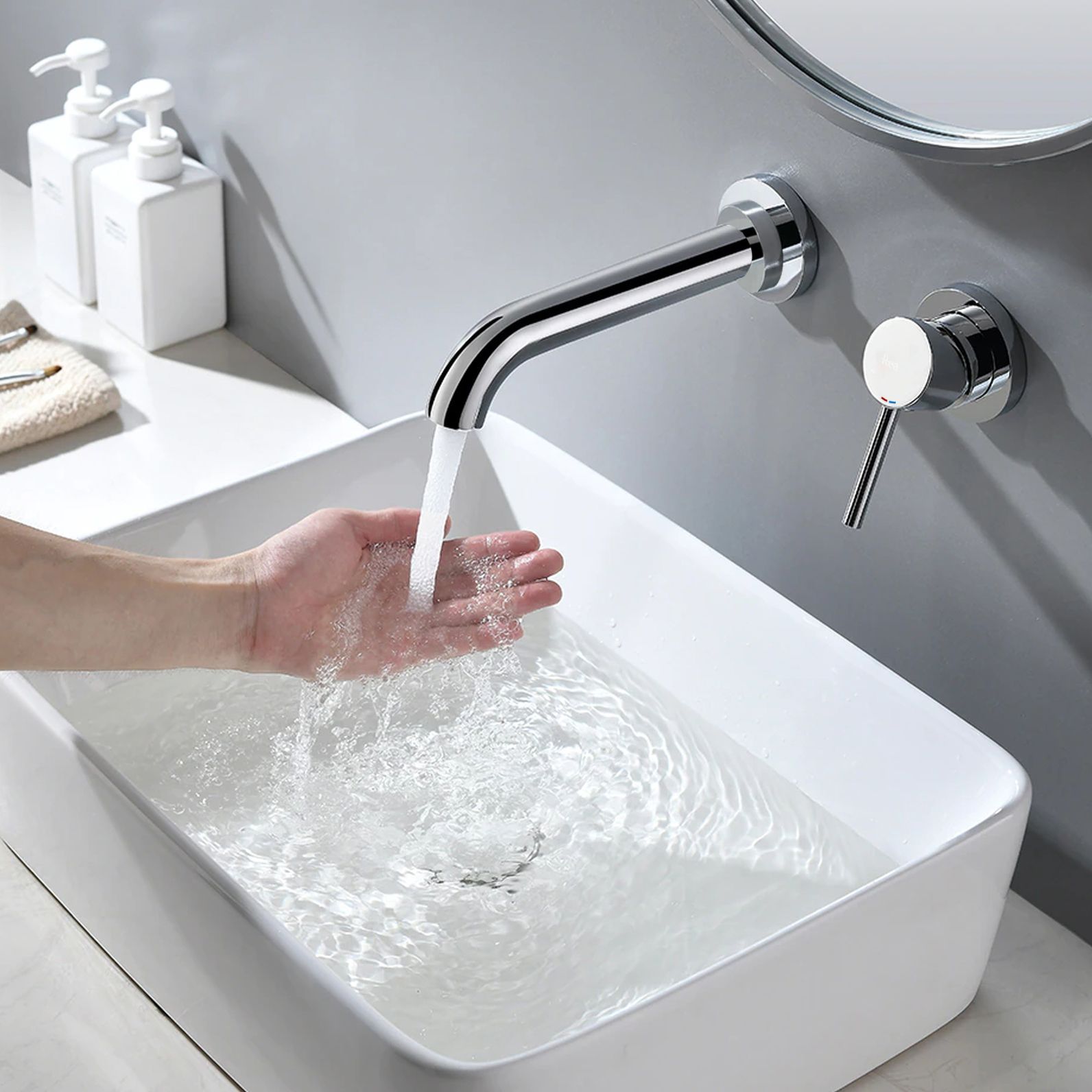 Inbouw wastafelkraan Rea Lungo Long Chrom + BOX