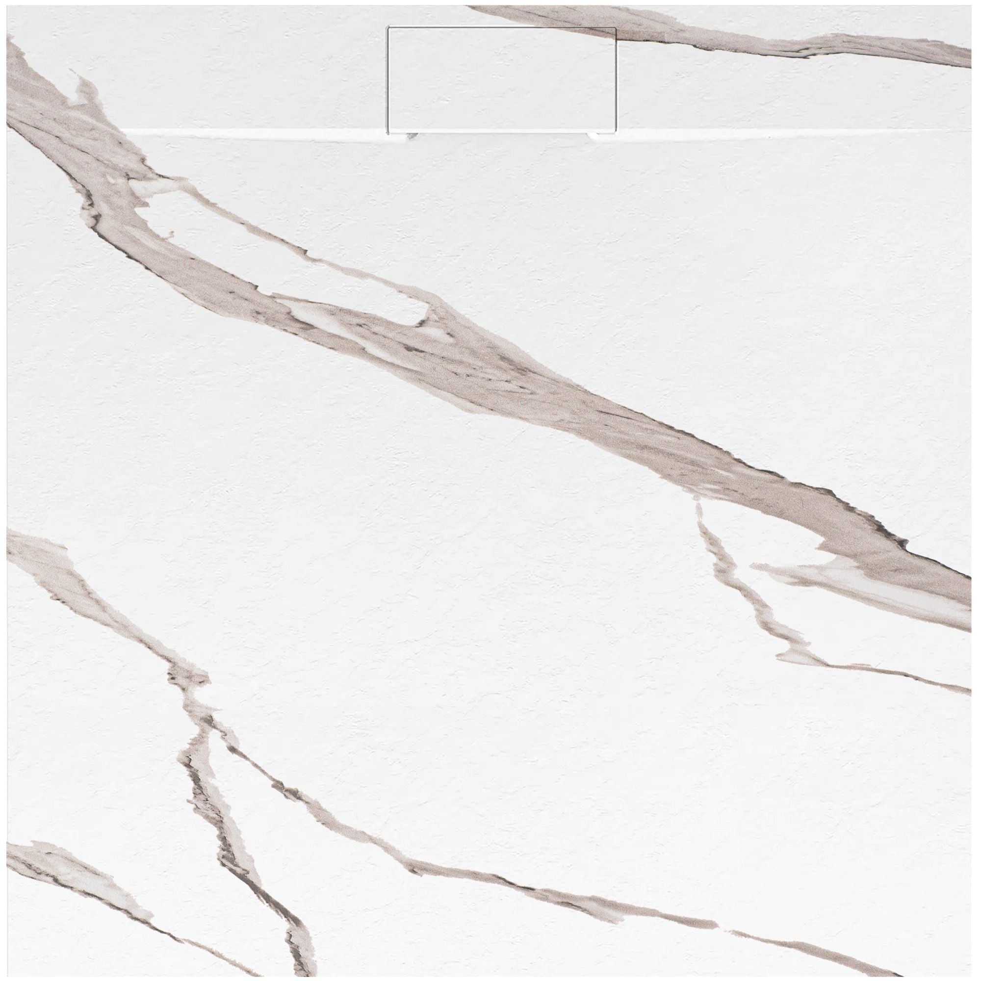 Douchebak Rea Bazalt CARRARA Wit 90 x 90