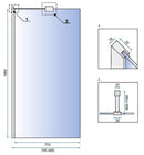 Rea Aero N 80 Transparant douchescherm - View 5