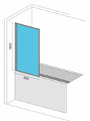 Badscherm Rea Lagos-1 Fix 80 Zwart - View 5