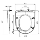 Toiletzitting Leon Softclose, Quick Release Wit