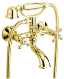 Antea Retro Badmengkraan Messing Wandmontage Met Handdouche Goud - Productfoto