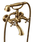 Retro twee knops badkraan Antea Brons