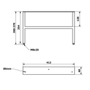Badmeubel potenset Odetta verstelbaar 26-27cm mat zwart