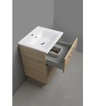 Sapho Vega Badmeubel 60x45x75 Cm Platin Eiken