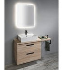 Sapho Vega Badmeubel 80x45x70 Cm Platin Eiken