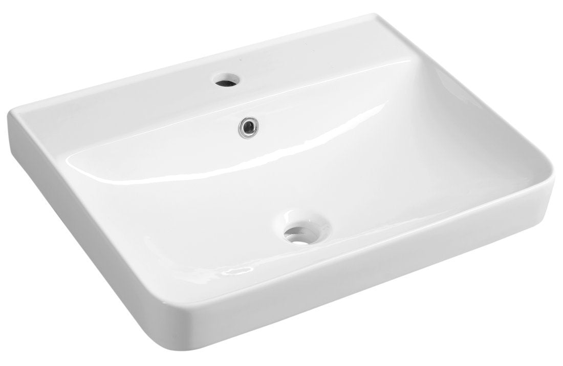 Sapho Zen Keramische Meubelwastafel 60 X 45 Cm Wit