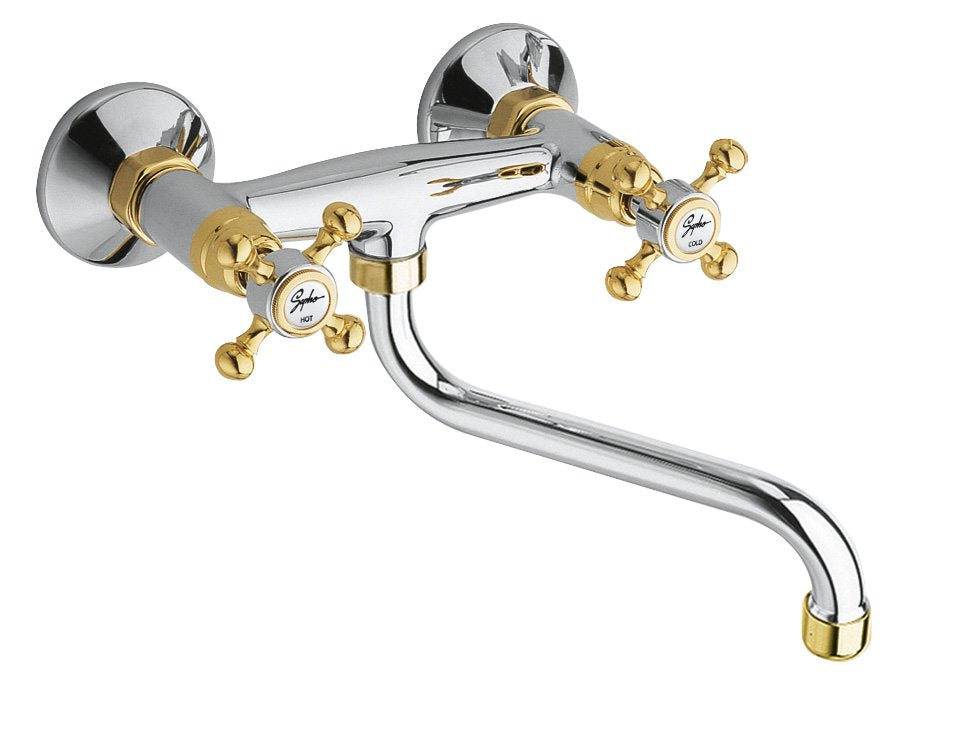 Sapho Antea Inbouw Wastafelkraan Chroom / Glans Goud