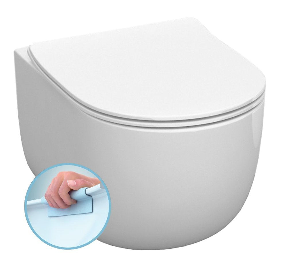 Wandtoilet Flo 37X54Cm Wit Randloos