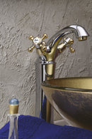 Antea Hoge Wastafelmengkraan Inclusief Afvoerplug (H)245mm, Chroom Goud