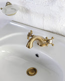 Antea Retro Wastafelmengkraan met Afvoerplug, Brons