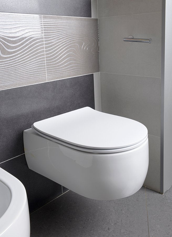 Toiletzitting Flo Slim Soft Close Softclose, Wit