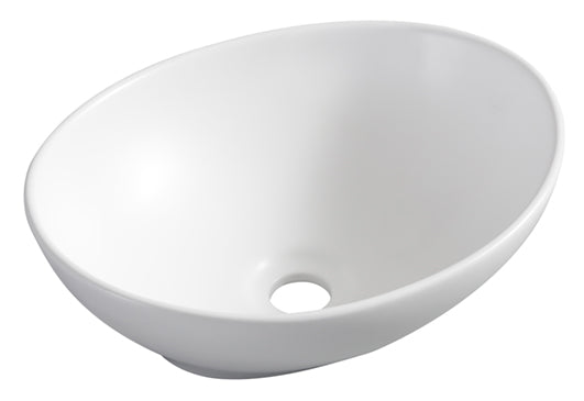 Productafbeelding – Barco waskom ovaal 40 x 33 x 14,5 cm keramiek mat wit