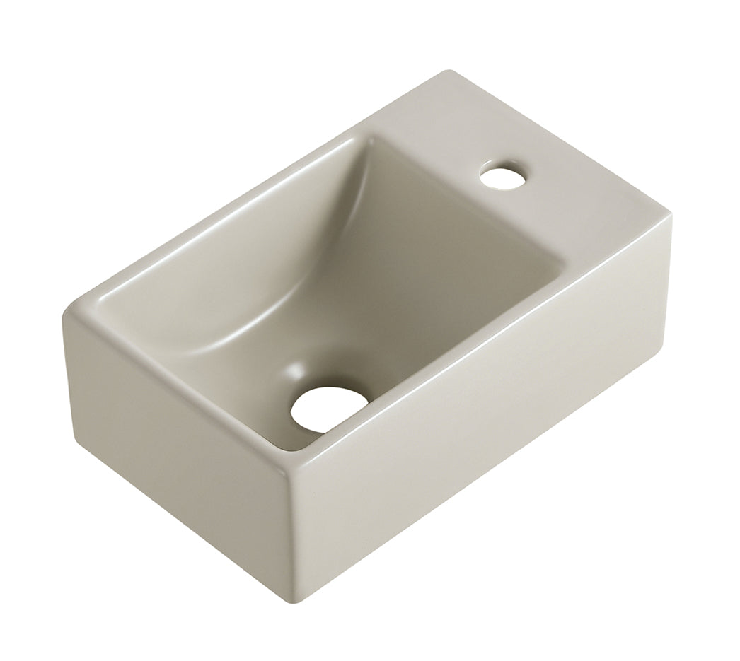 Rhea XXS fontein rechts 30,5 x 18 x 11 cm keramiek beige – Wiesbaden – Beige – Fontein | Dealplein