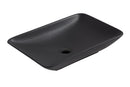 Productafbeelding – Karé waskom rechthoekig 58 x 36 x 11,5 cm keramiek mat zwart