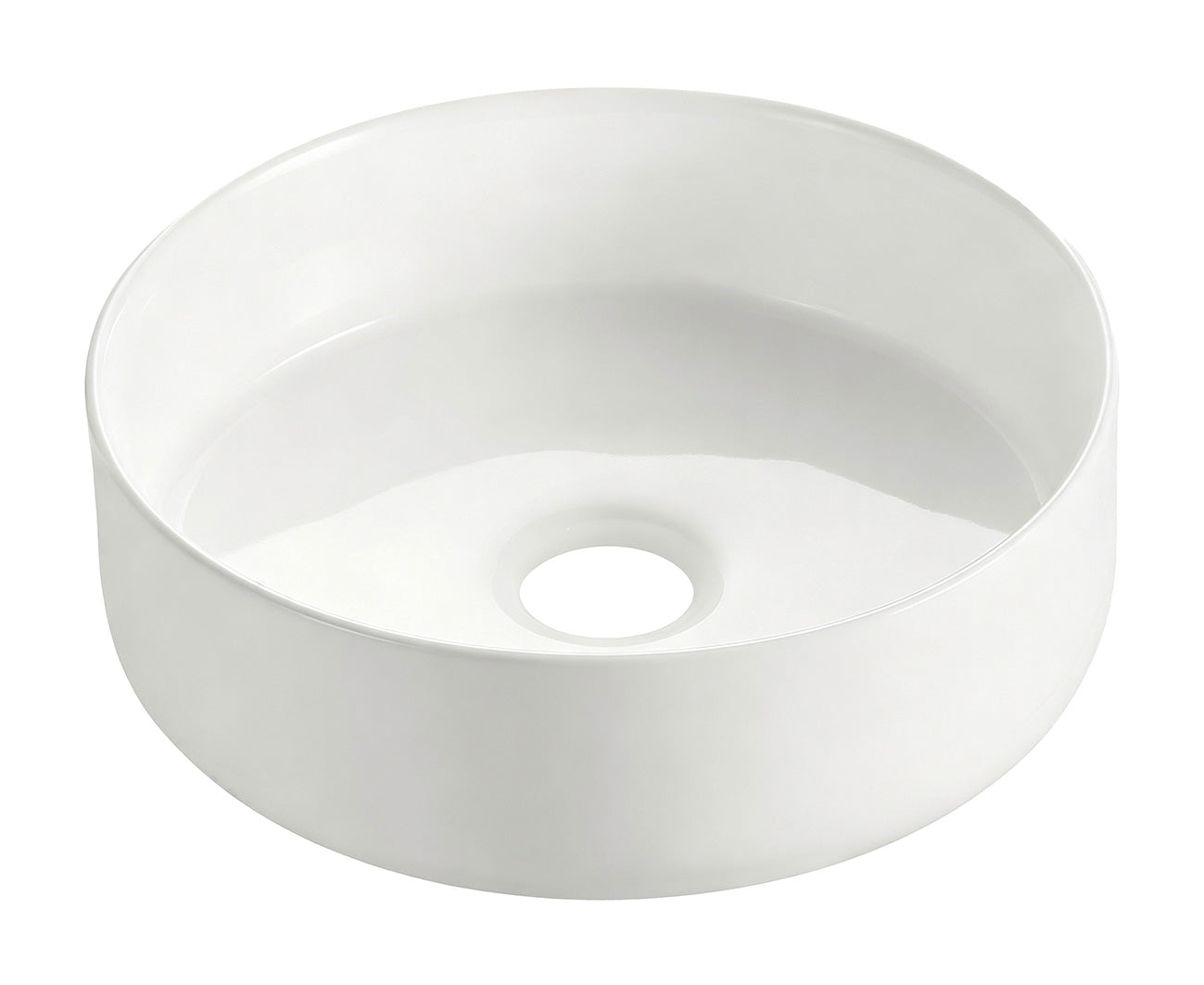 Wiesbaden Colosso waskom rond 36 x 12 cm keramiek glans wit
