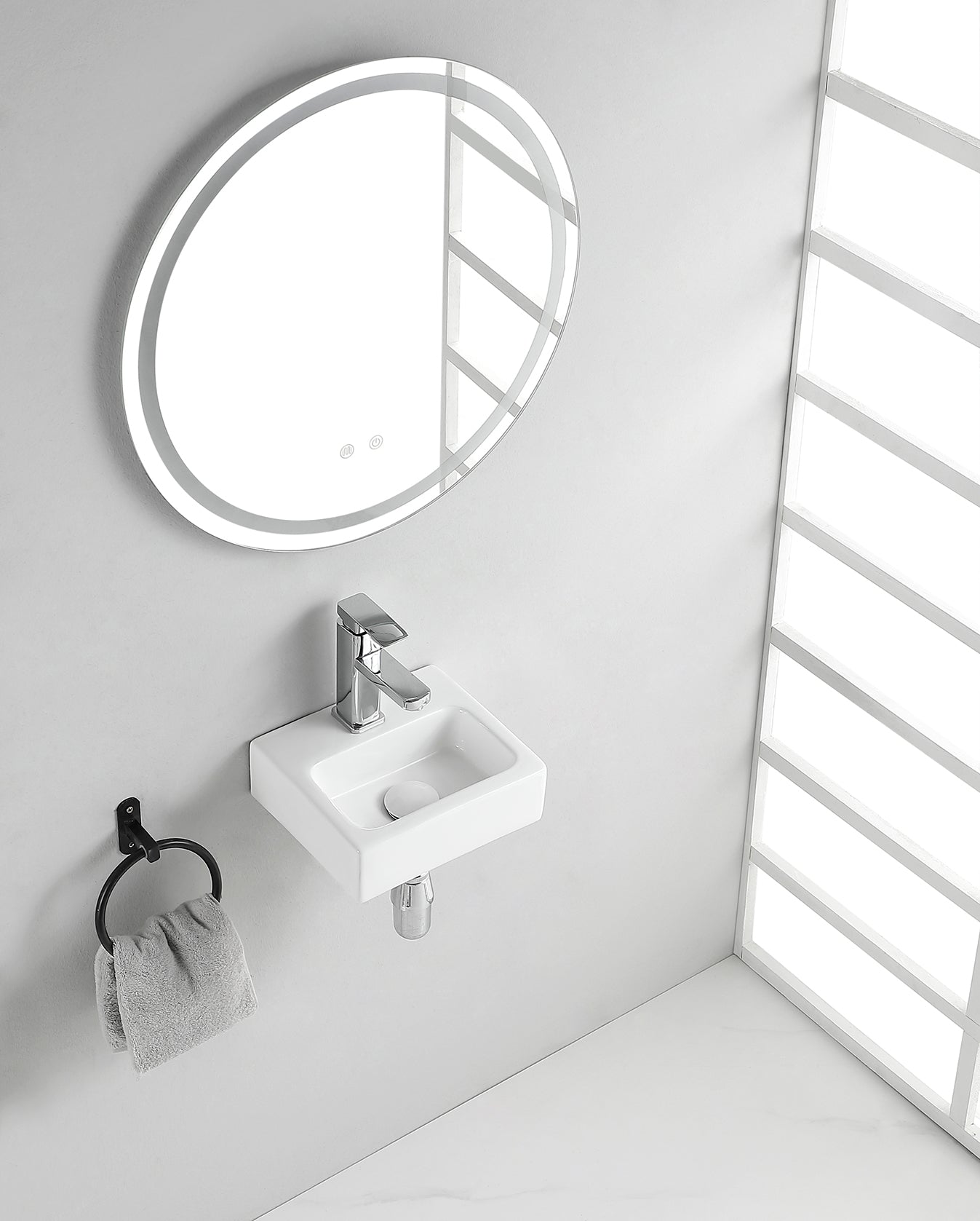 Leto mini fontein 28 x 24, 5 x 9 cm keramiek glans wit – Wiesbaden – Glans Wit – Waskom | Dealplein