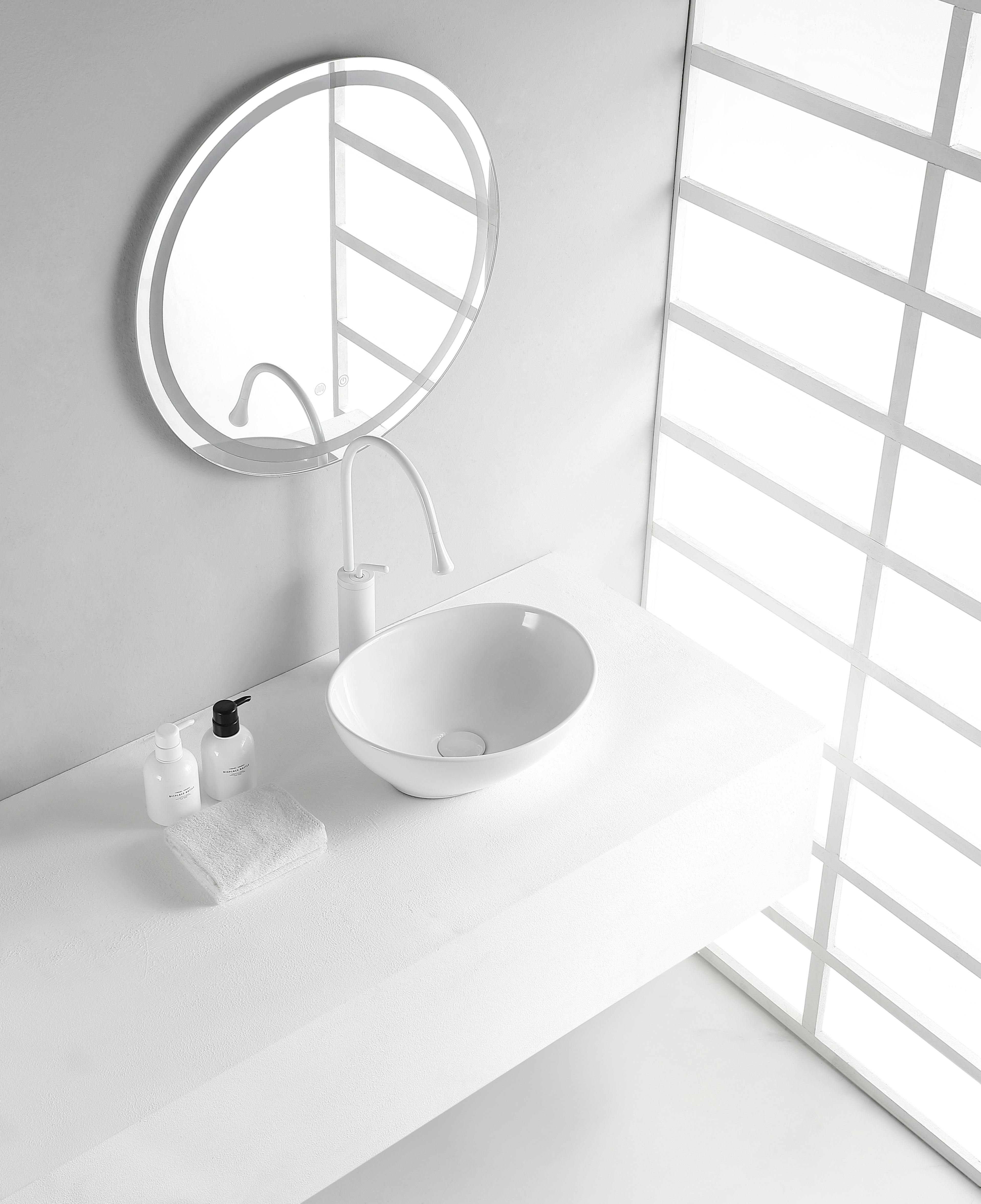 Barco waskom ovaal 40 x 33 x 14,5 cm keramiek glans wit – Wiesbaden – Glans Wit – Waskommen | Dealplein