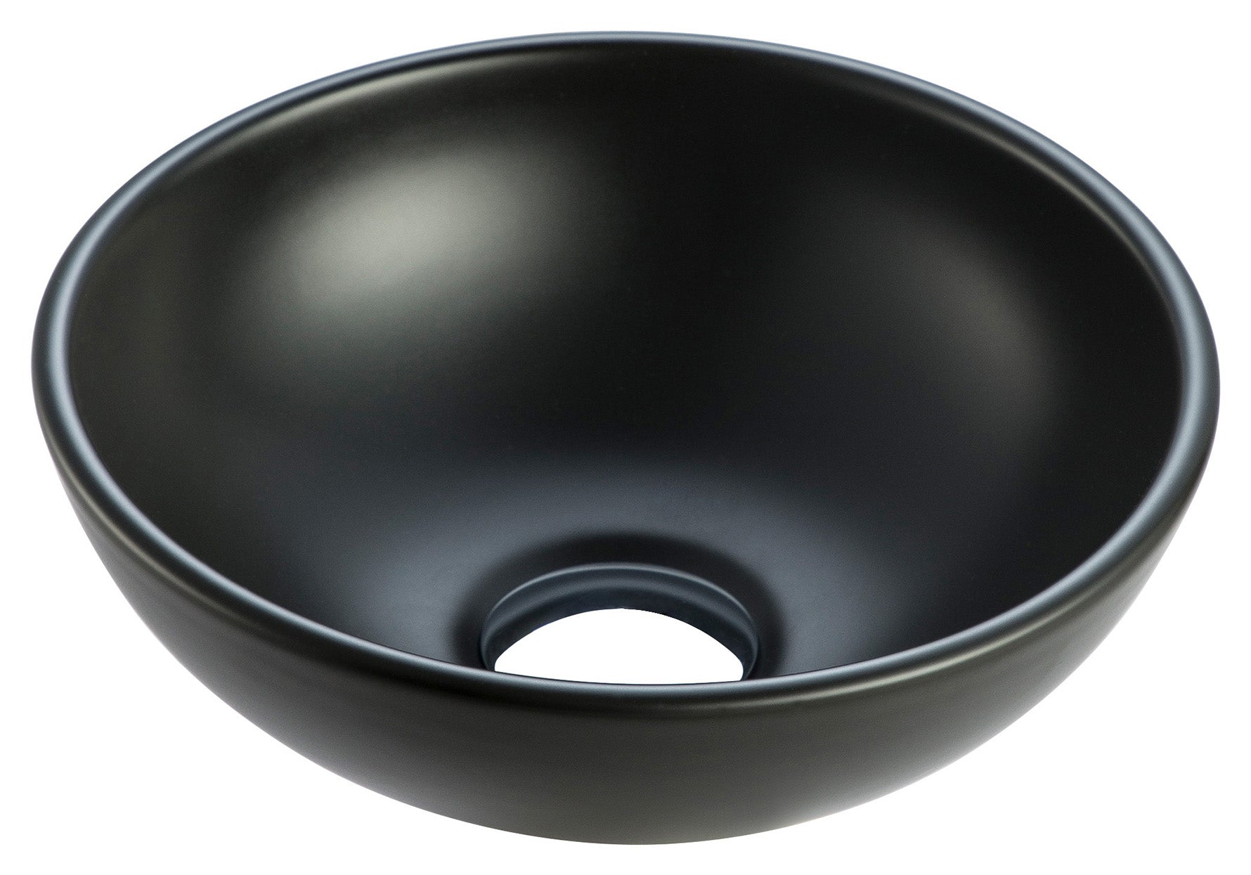 Productafbeelding – Kimo waskom rond 28 x 10 cm keramiek mat zwart