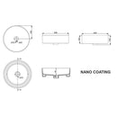 Maattekening – Link waskom rond 40 x 12 cm keramiek glans wit