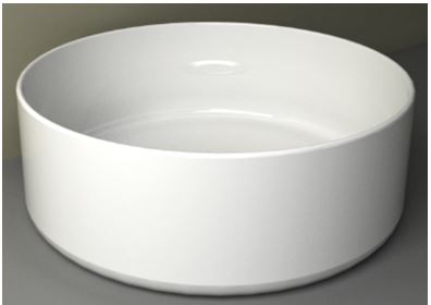 Link waskom rond 40 x 12 cm keramiek glans wit – Wiesbaden – Glans Wit – Waskom | Dealplein