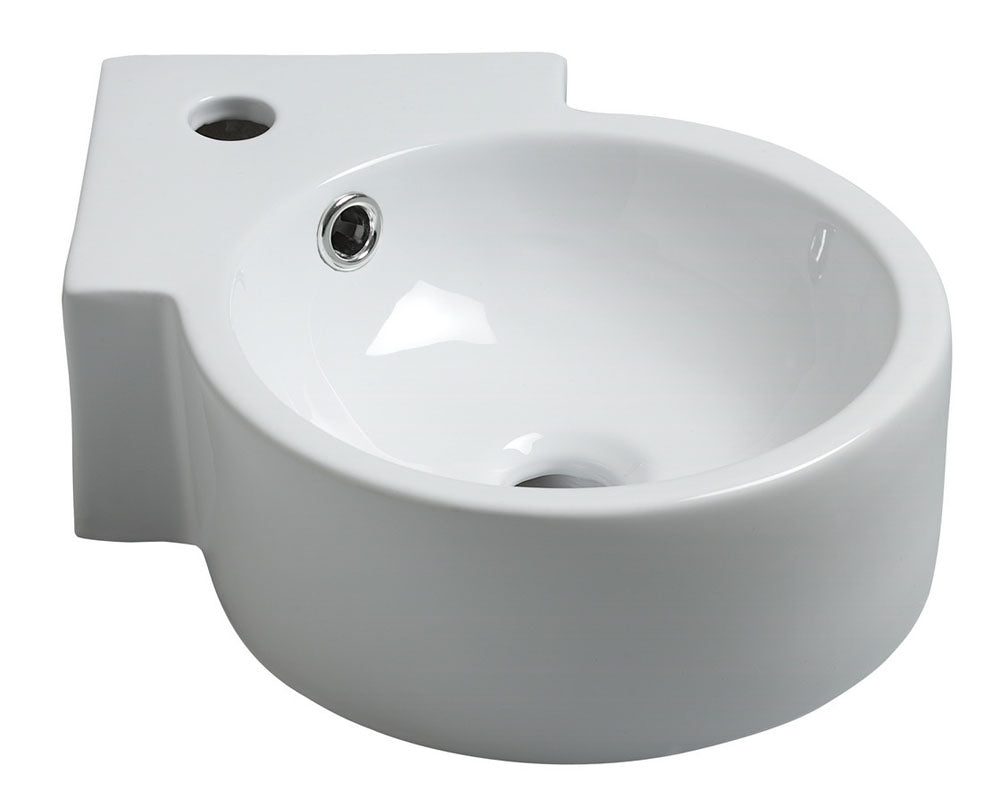 Atlas hoekfontein 44 x 27,5 x 12 cm keramiek glans wit – Wiesbaden – Glans Wit – Fontein | Dealplein