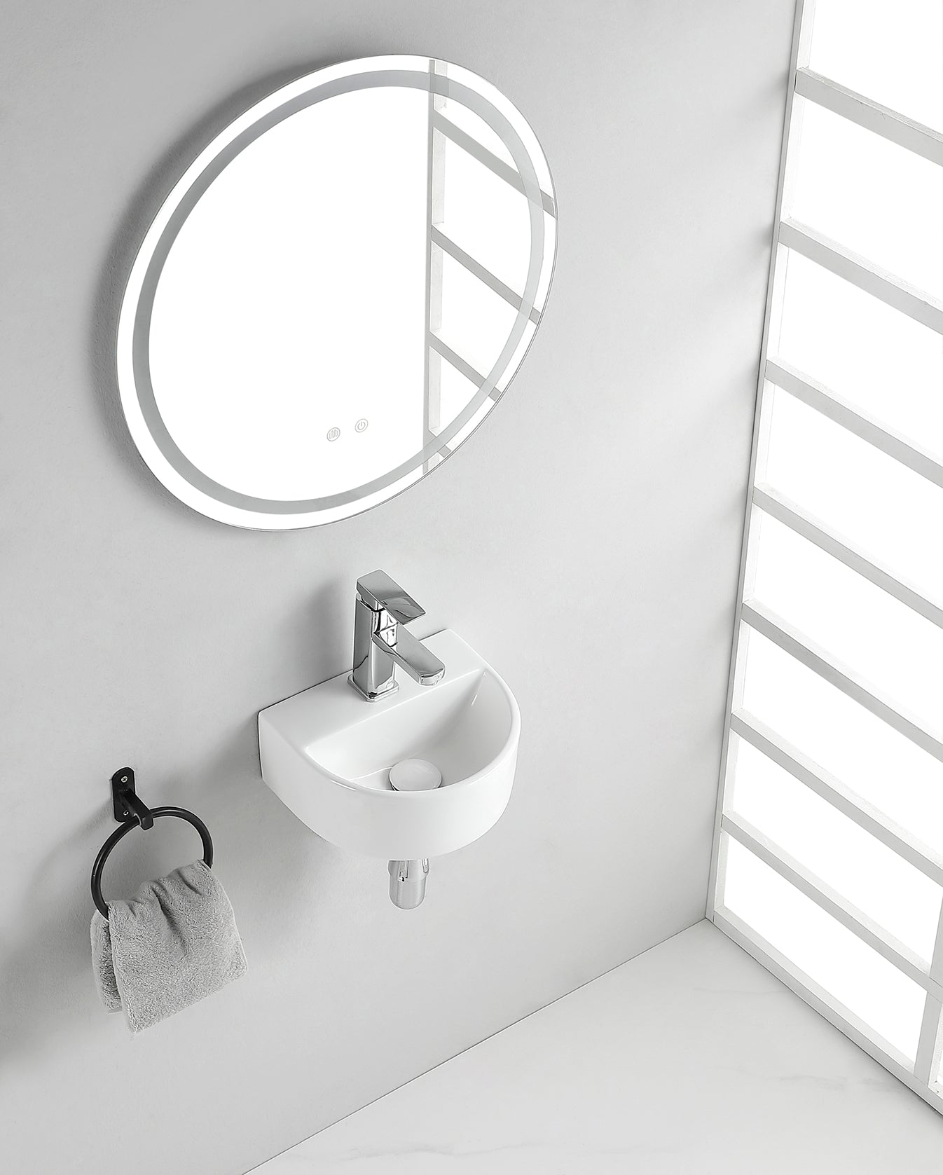 Lara fontein 30 x 25 x 12 cm keramiek glans wit – Wiesbaden – Glans Wit – Fonteinen | Dealplein