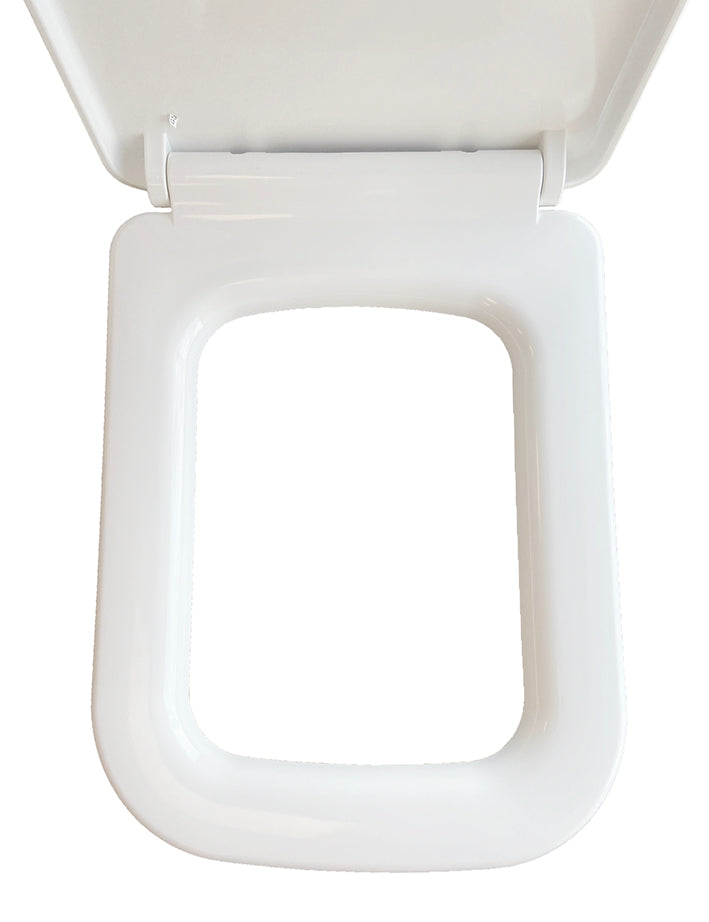 Wiesbaden Carré toiletzitting softclose en quick release glans wit
