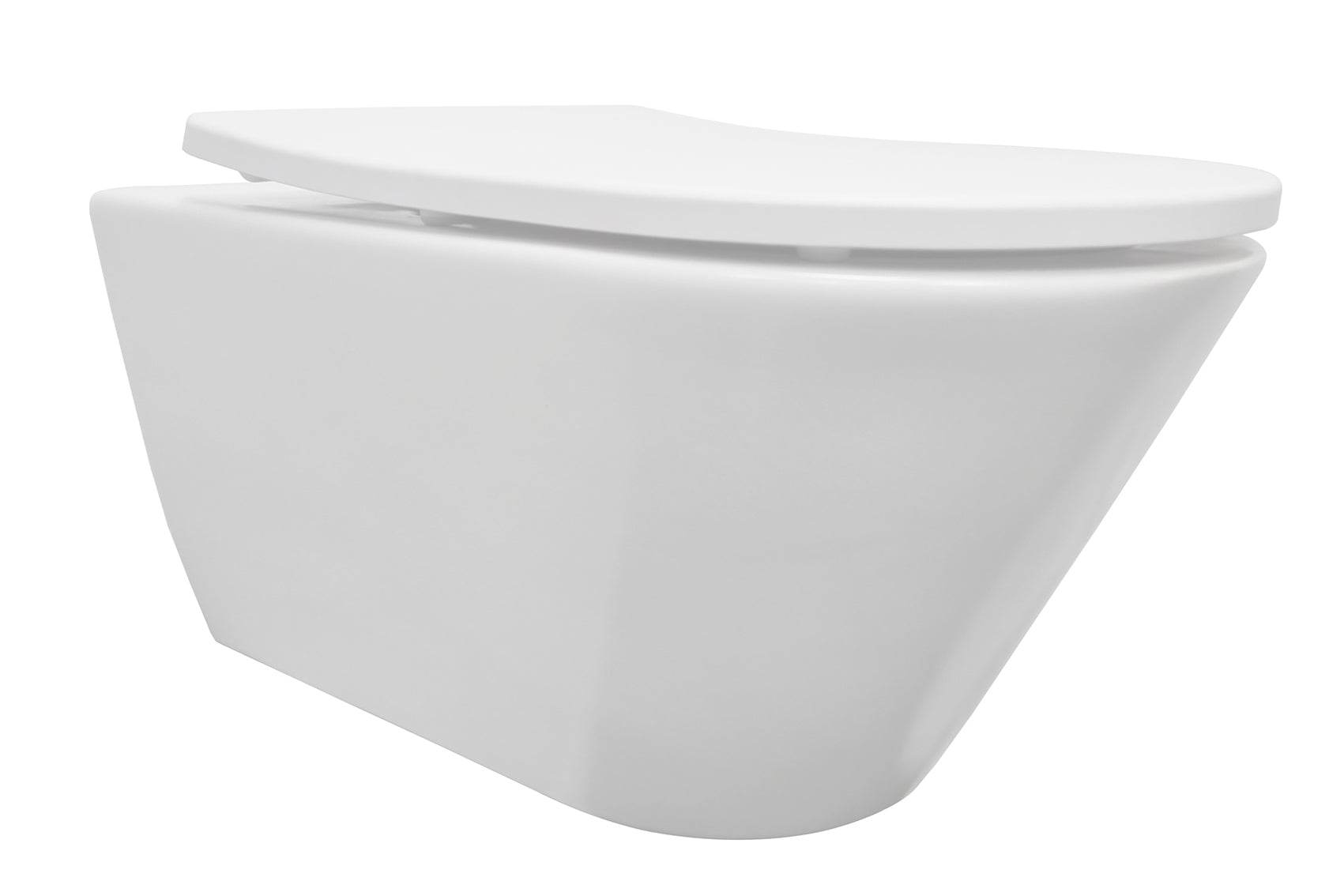 Stereo Wandtoilet Rimless Met Shade Slim Toiletzitting Softclose En Quick Release Mat Wit