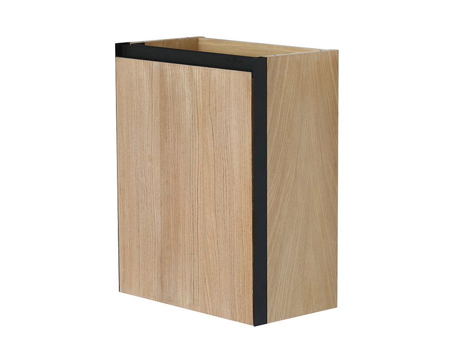 Lotus fonteinkast 40x21,8 cm naturel eik/mat zwart – Wiesbaden – Mat Zwart – Fonteinkast | Dealplein