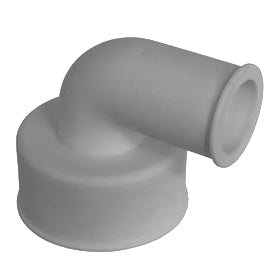 Valpijpsok haaks rubber wit