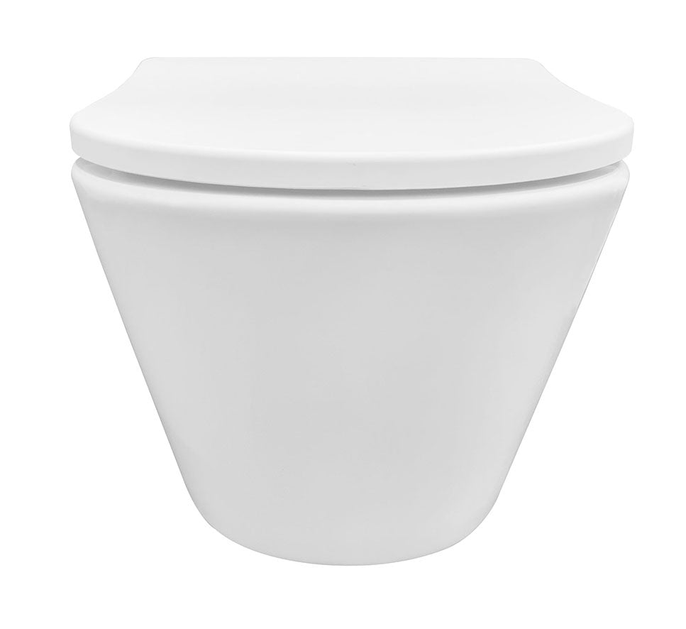 Wiesbaden Vesta wandcloset rimless met Shade slim toiletzitting softclose en quick release mat wit